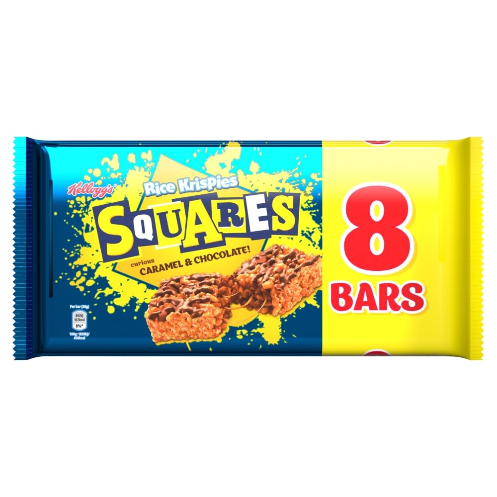 Kellogg's Rice Krispies Curious Squares Karamell &amp; Schokolade 8 x 36 g (288 g)