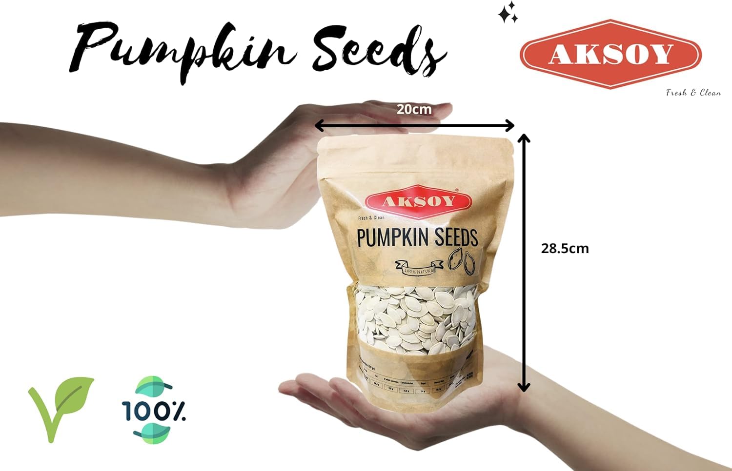 AKSOY Premium Roasted Lightly Sea Salted Whole Pumpkin Seeds - 750g | Rich in Minerals 3
