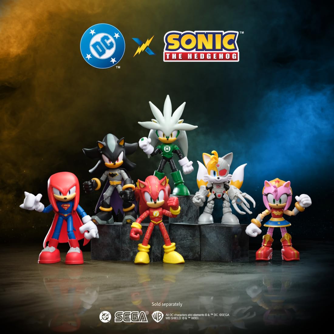 Sonic The Hedgehog DC Knuckles as Superman Action Figure - 5' / 13cm | 22 Points of Articulation 7