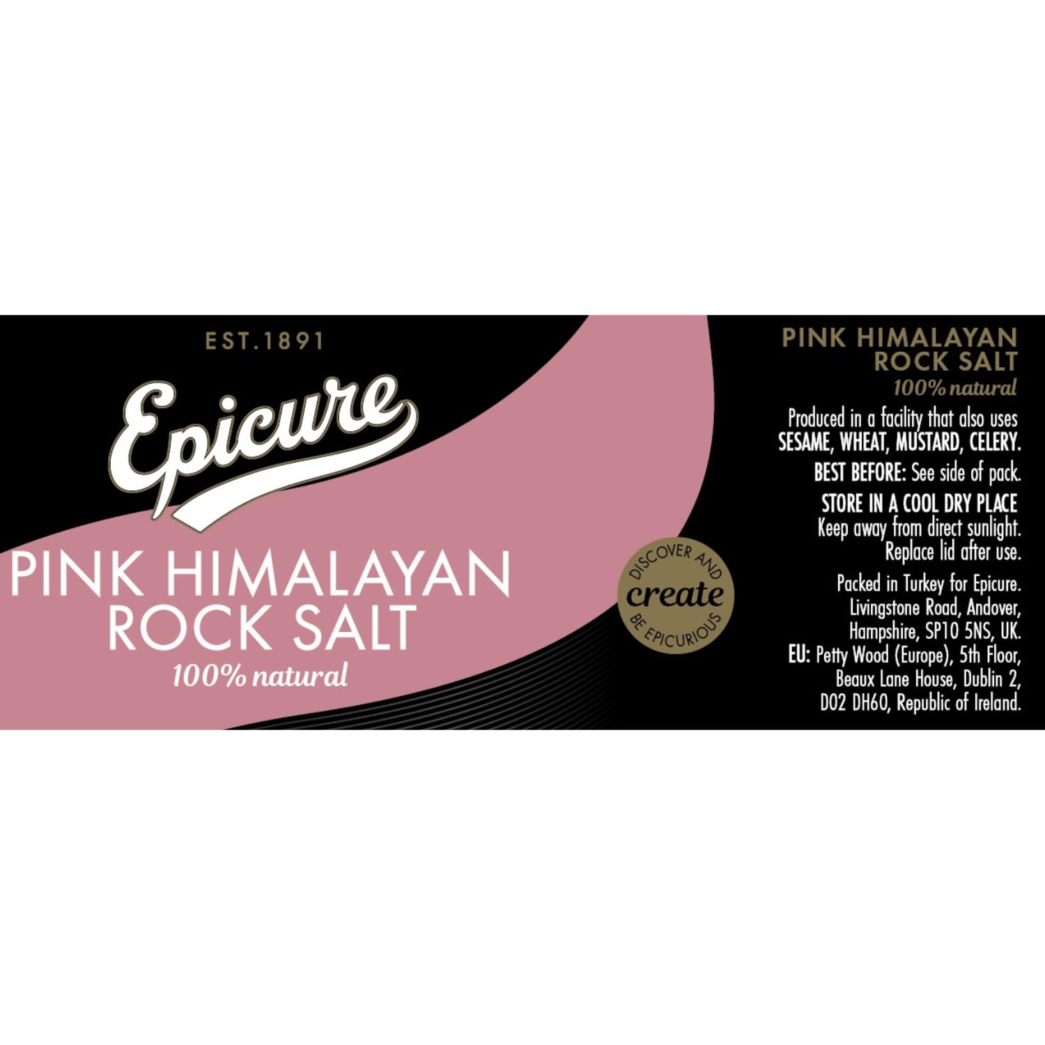 Epicure Pink Himalayan Rock Salt Grinder - Freshly Ground Seasoning | 320g