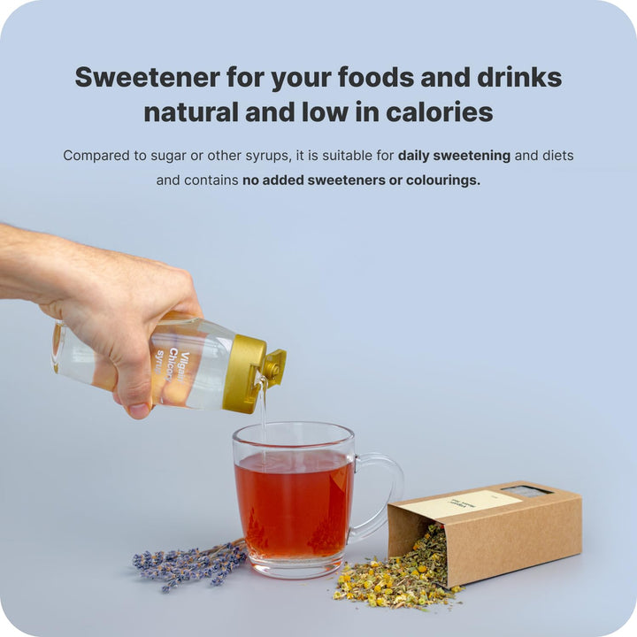 Vilgain Chicory Syrup | Natural Sweetener with 69% Prebiotic Fiber | Low Sugar | Diabetic Friendly
