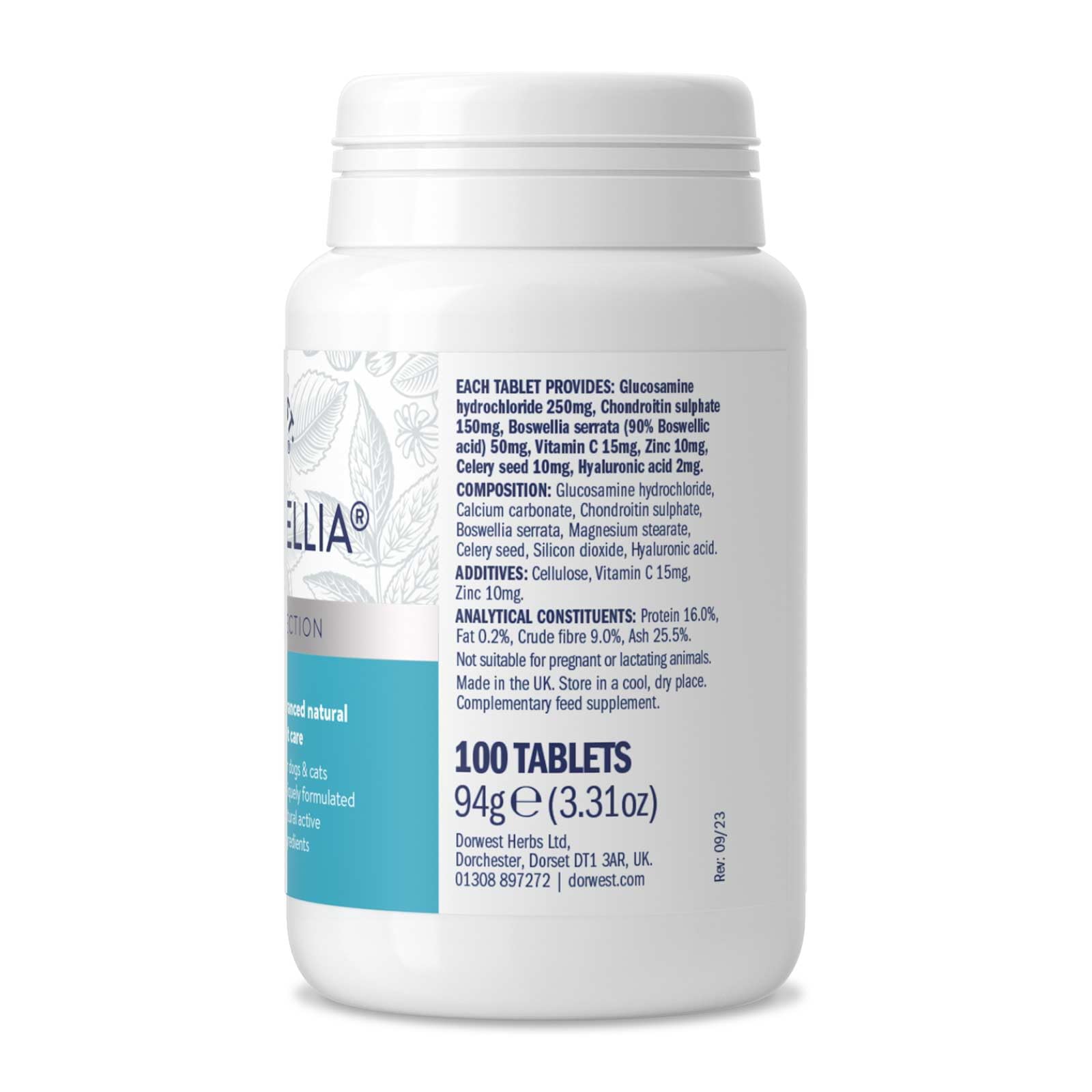 DORWEST HERBS MoveWellia Joint Care Supplement for Dogs and Cats - 100 Tablets 8