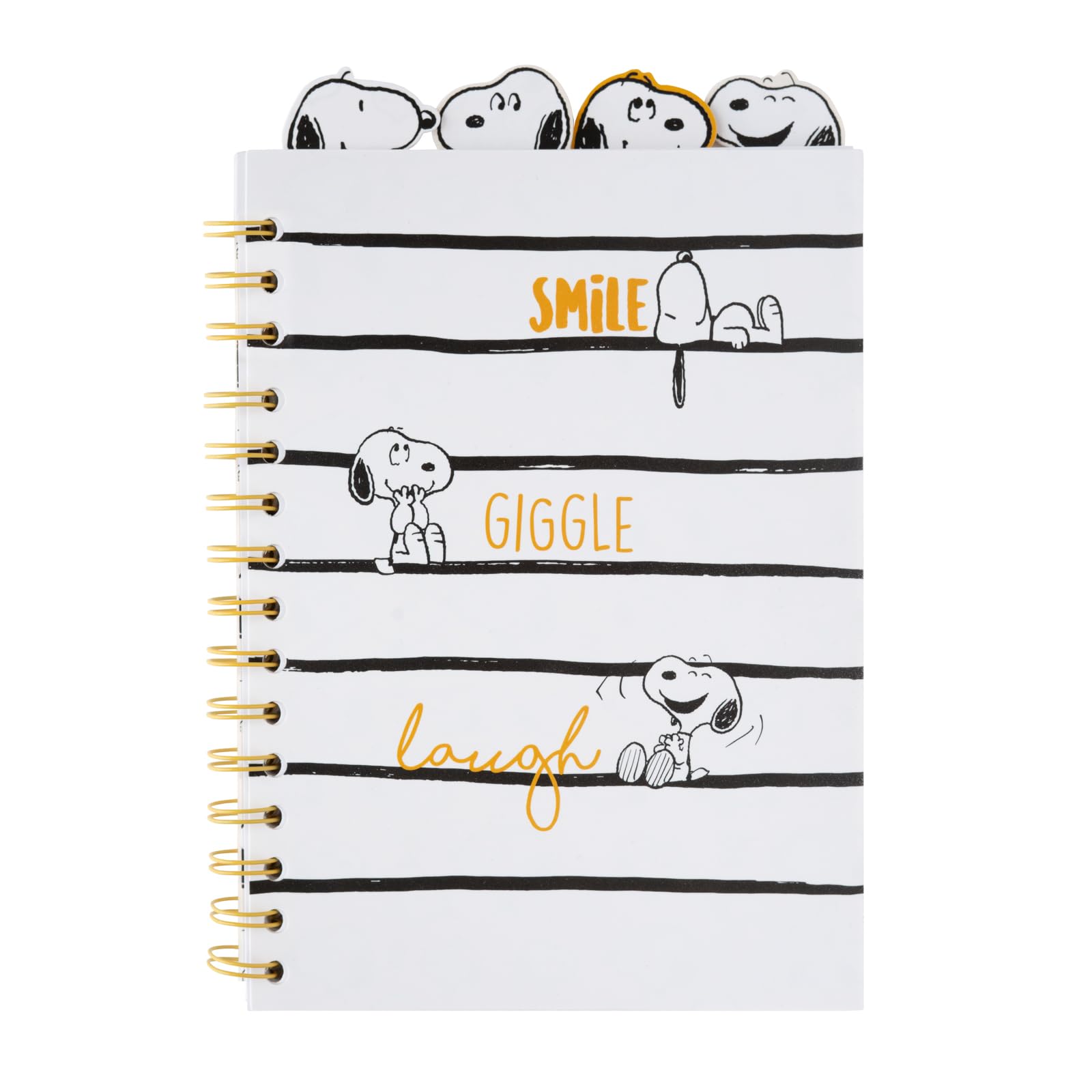 Grupo Erik Snoopy A5 Project Notebook with 4 Dividers | 80 Dotted Sheets | Hard Cover