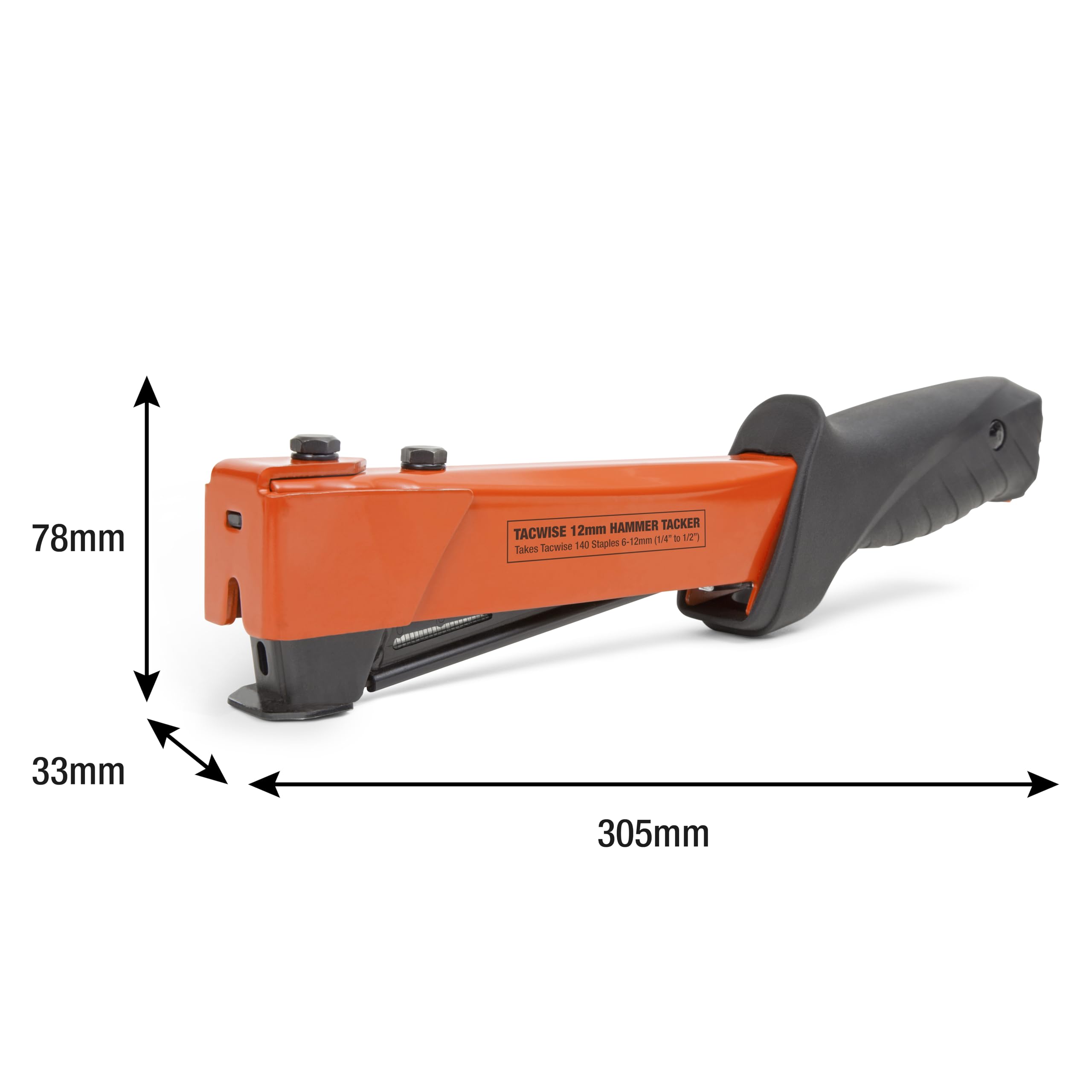 Tacwise 1173 A54 Heavy Duty Hammer Tacker | Uses Type 140 / 6-12mm Staples | All-Metal Construction 6