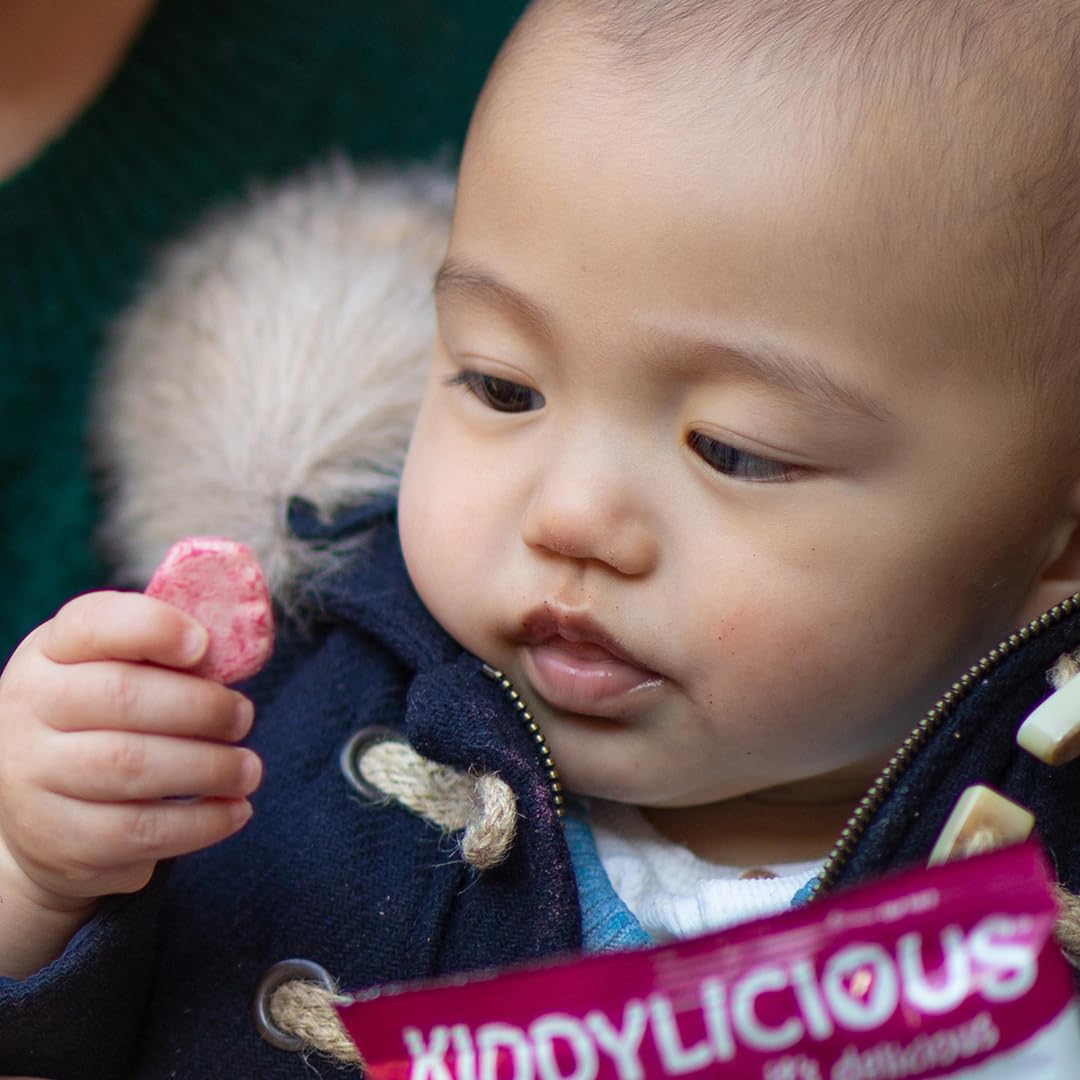 Kiddylicious Raspberry & Beetroot Melty Buttons - Nutritious Finger Food Snacks for Babies 3