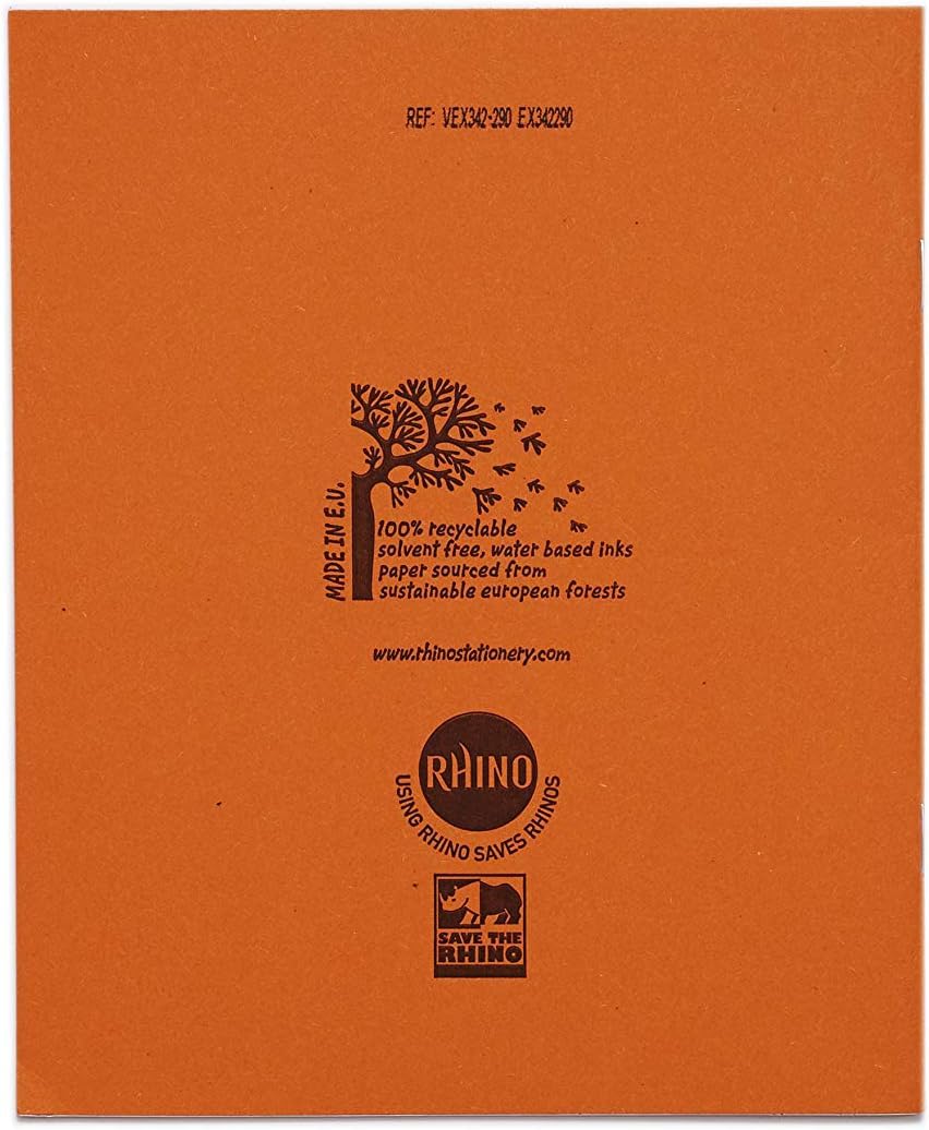 Rhino Composition Notebooks - 8 x 6.5 Inch, 48-Page, 8mm Lined with Margin, 10-Pack 7