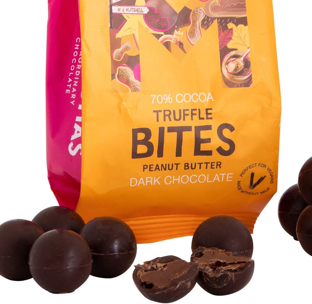 Montezuma - 70% Cocoa Dark Chocolate with Peanut Butter Truffle Bites 120g 4