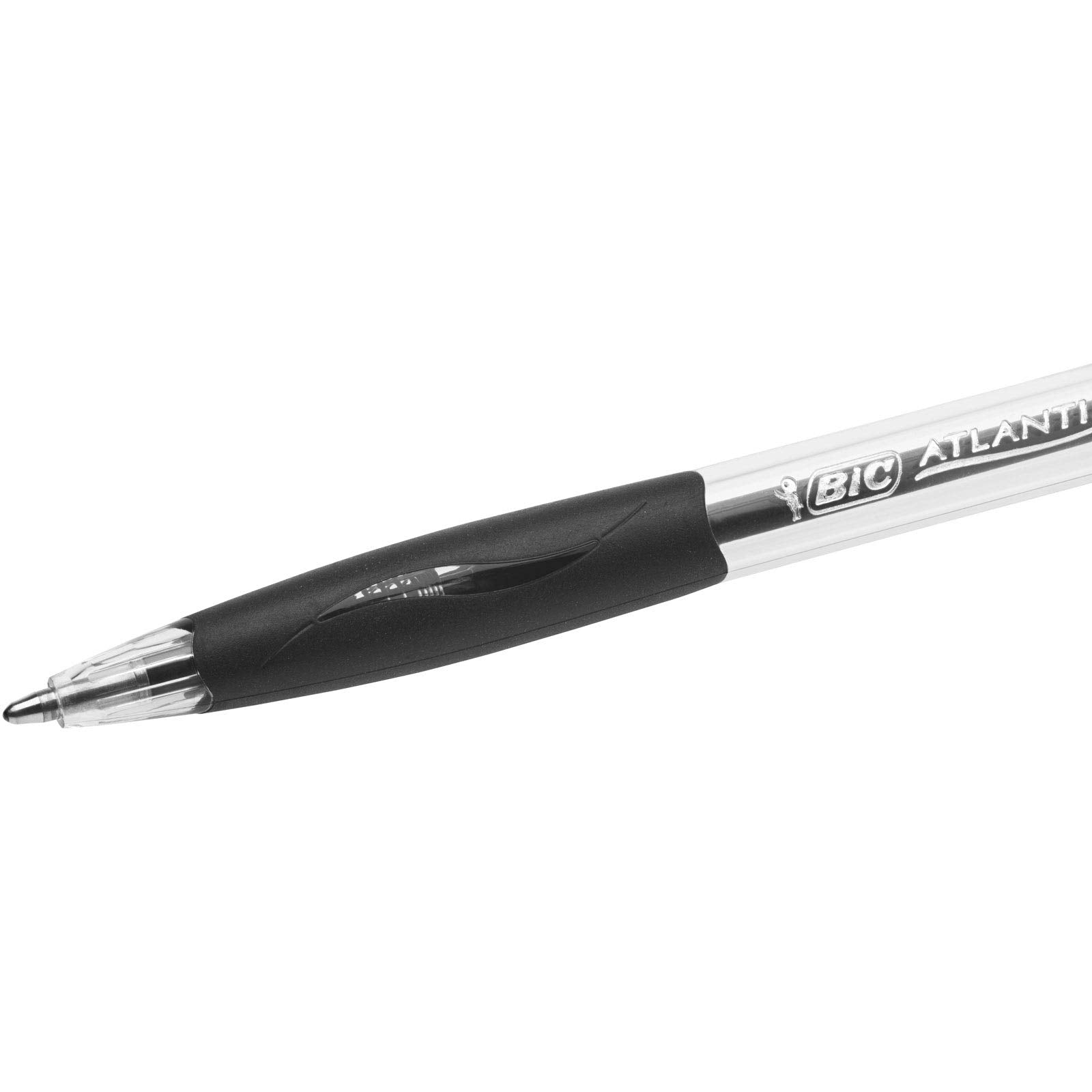 BIC Atlantis Clic Retractable Ballpoint Pens - Black Ink, 1.0mm Medium Point, Cushioned Grip - Box of 12 4