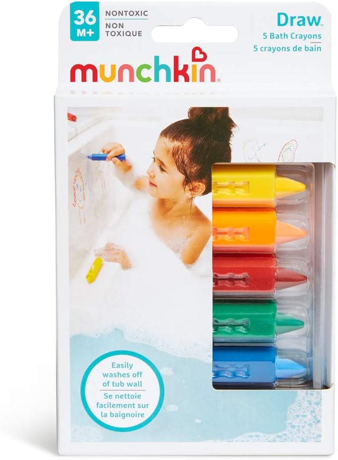 Munchkin Bath Time Toy Crayons - 5-Pack for Creative Bathtime Play 3