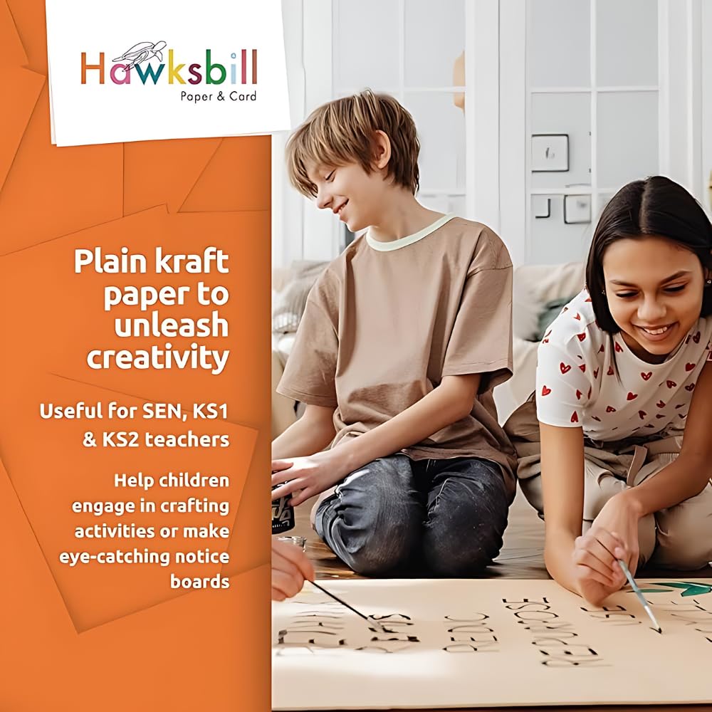 Hawksbill Kraft Paper Roll - Recyclable Brown Paper for Wrapping, Packaging, and Crafts | 500mm x 10m 5
