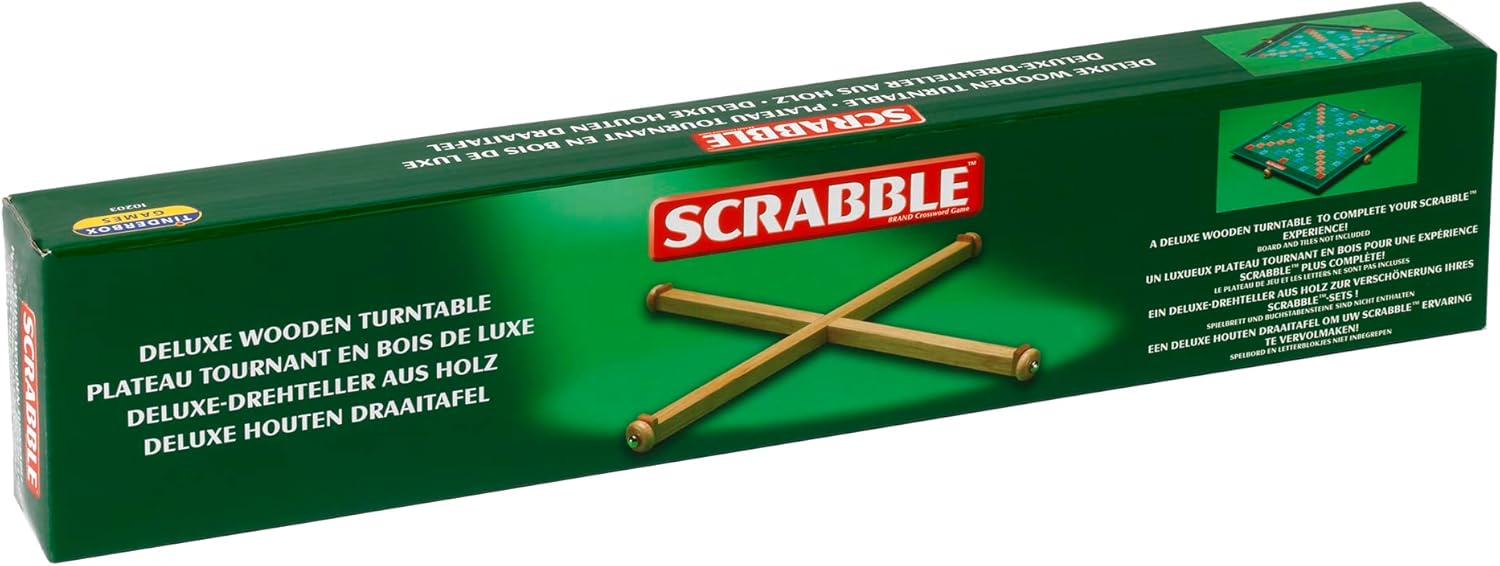 Ideal Scrabble Deluxe Wooden Turntable for Classic Board Game