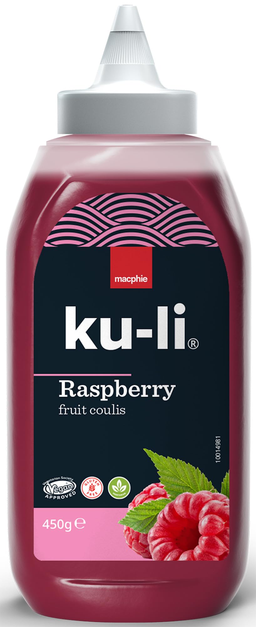 Macphie Ku-Li Raspberry Fruit Coulis - Vegan Friendly Dessert Sauce | 450g 1