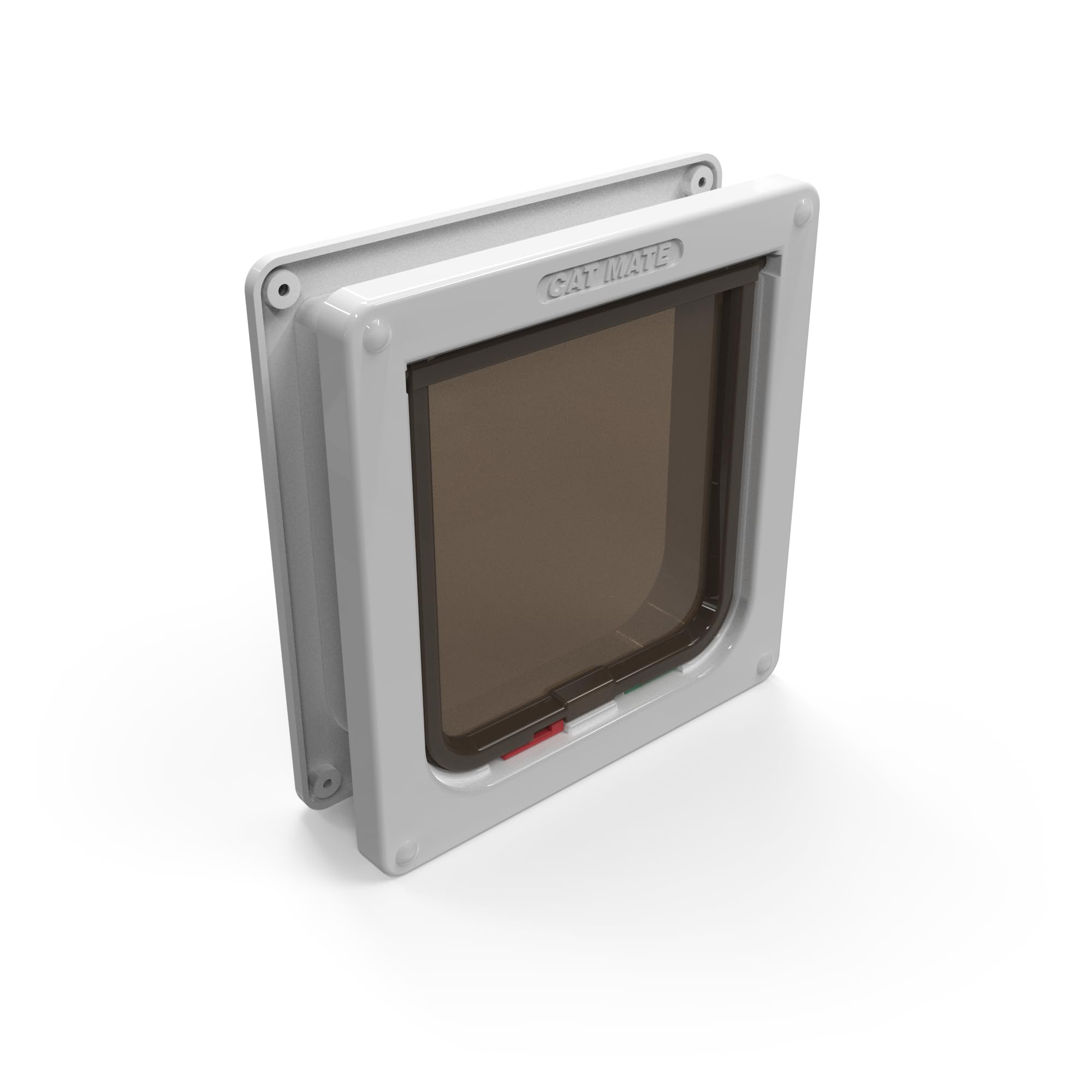 Cat Mate 4 Way Locking Cat Flap with Door Liner to 50mm (2”), White (235W)