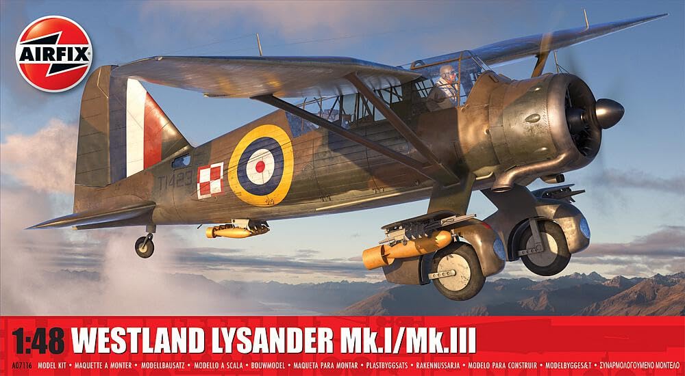 Airfix Westland Lysander Mk.I/Mk.III Model Kit - 1:48 Scale Aircraft Building Set 1