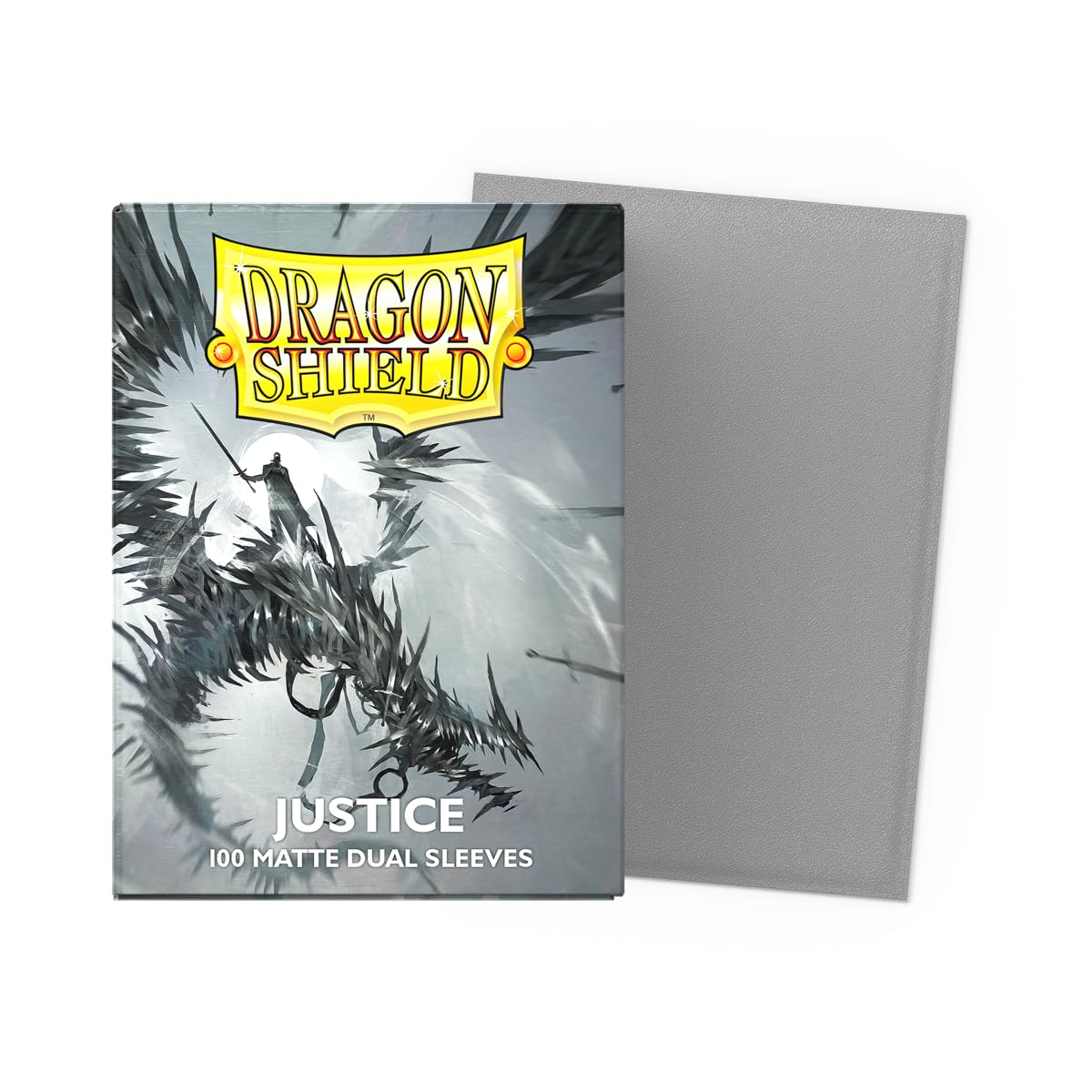 Dragon Shield Arcane Tinmen Dual Justice Matte Sleeves - 100 Count | Small Size | Matte Black 2