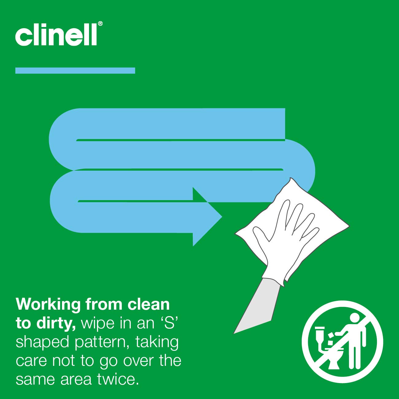 Clinell CWCP50 Universal Cleaning and Disinfection Wipes - 50 Wipes per Clip Pack 5