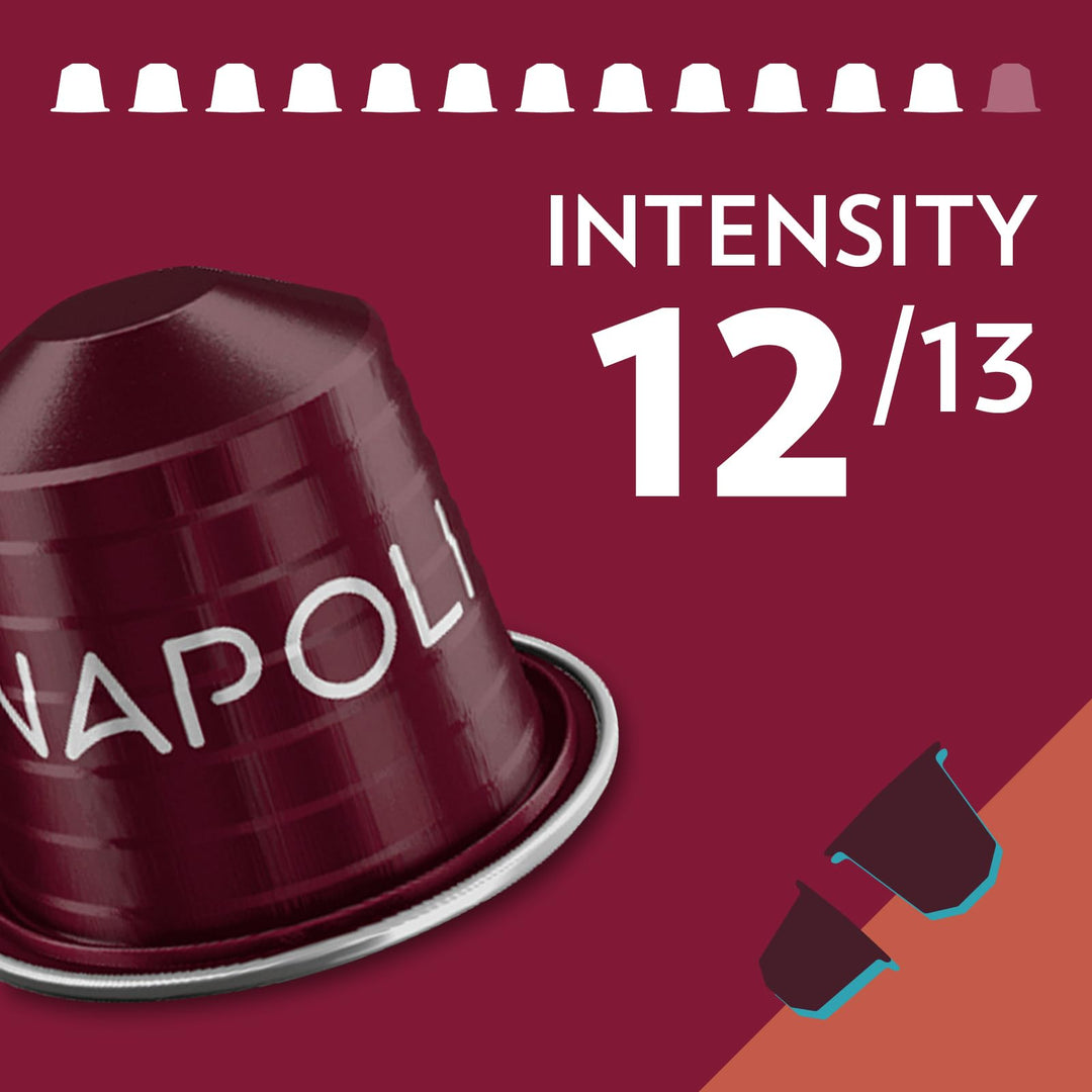 Lavazza Tales of Napoli, 100 Aluminium Coffee Capsules Compatible with Nespresso Machines