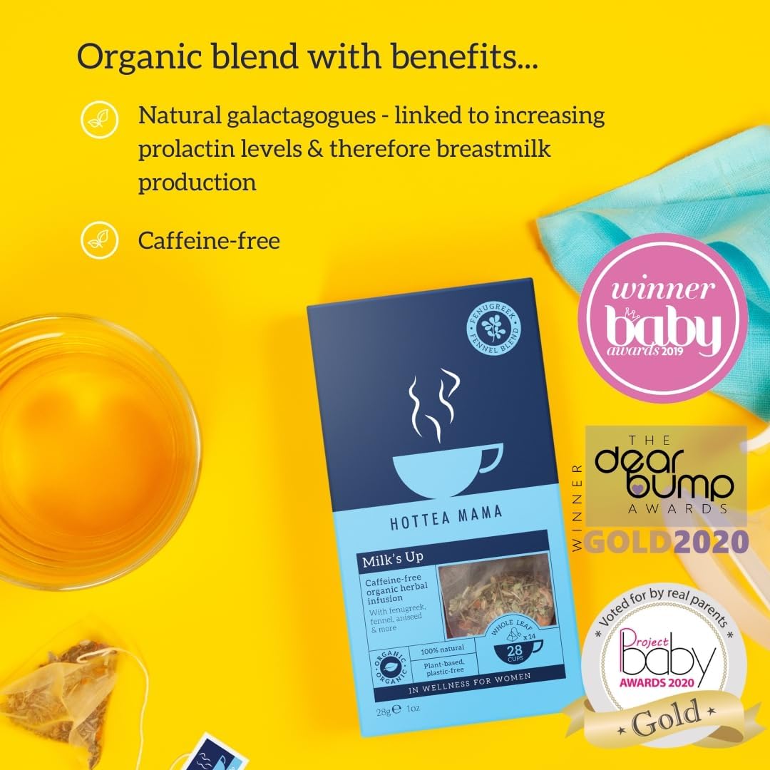 HOTTEA MAMA Milk's Up Organic Breastfeeding Tea for Lactation Support