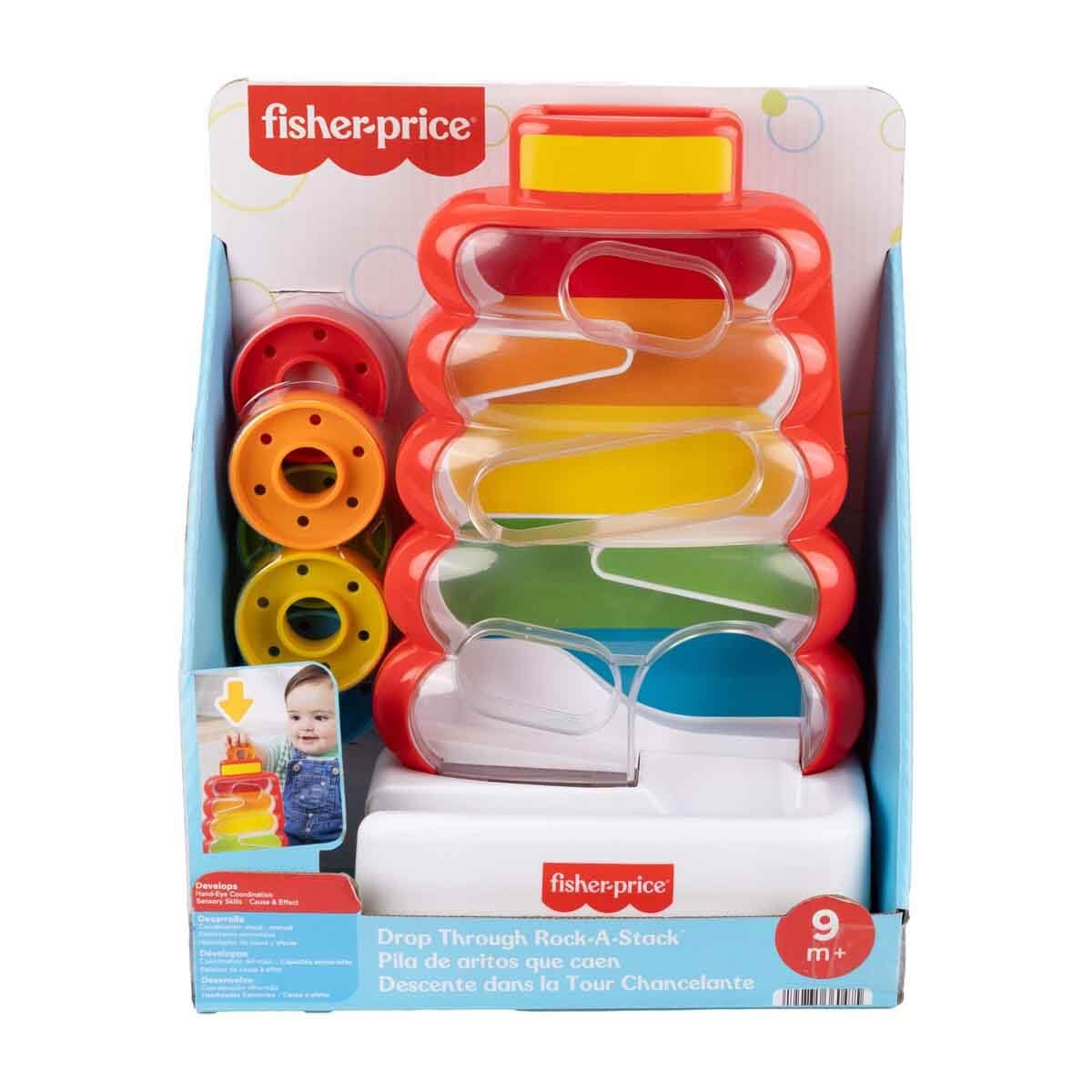 Fisher-Price Drop Through Rock-a-Stack Coin Drop Activity Toy | Ages 9M+ | 5 Rings 6