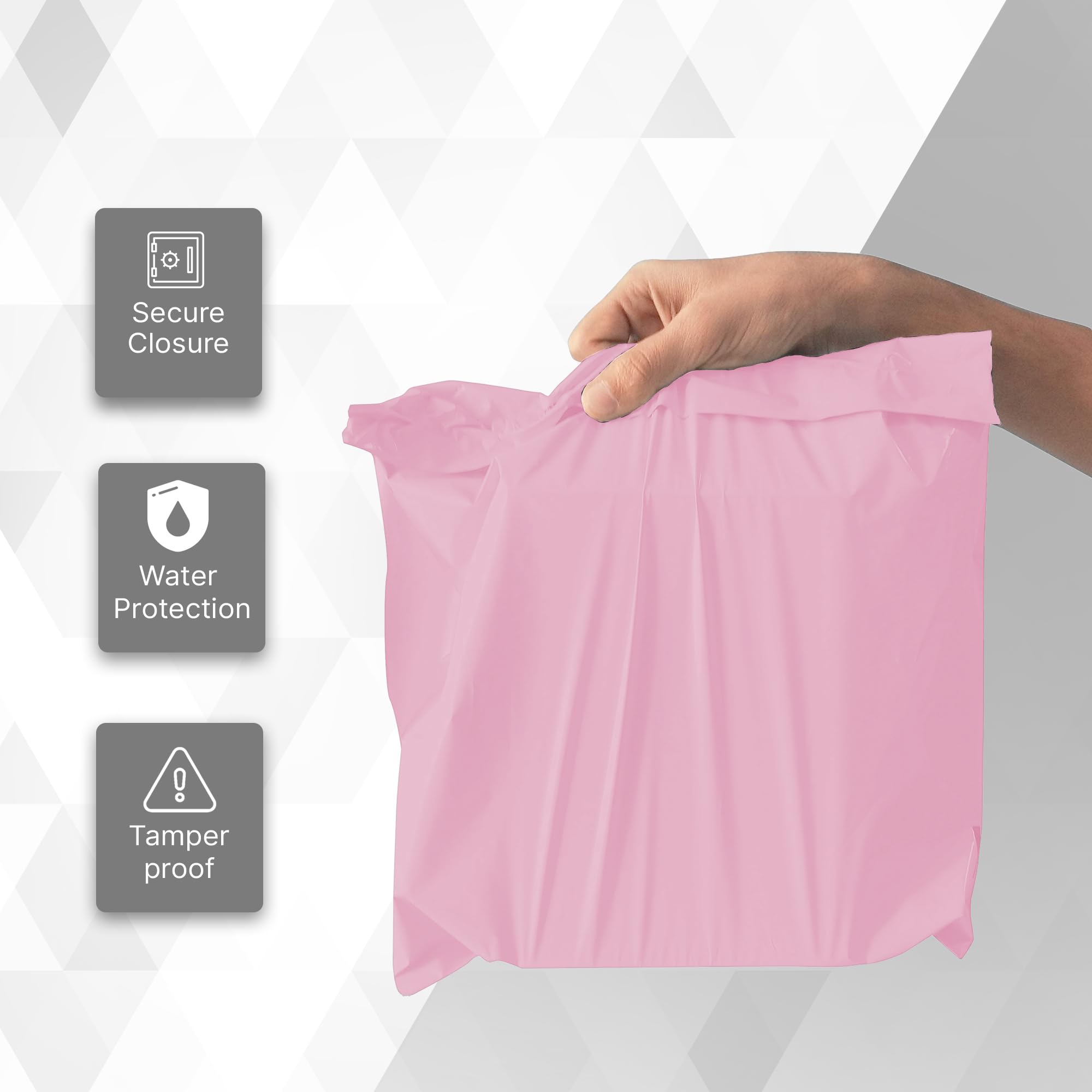delka Pink Poly Mailer Bags - Tear-Resistant, Self-Sealing Shipping Envelopes | 9x12, 50 Pack 4