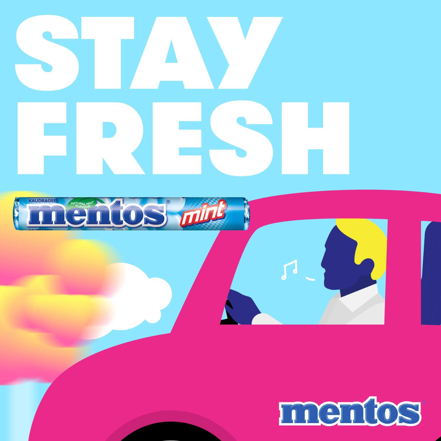 MENTOS Soft Mints - Crisp Outer Shell and Soft Centre, Peppermint Flavour | 5 Rolls Pack | 200g Total