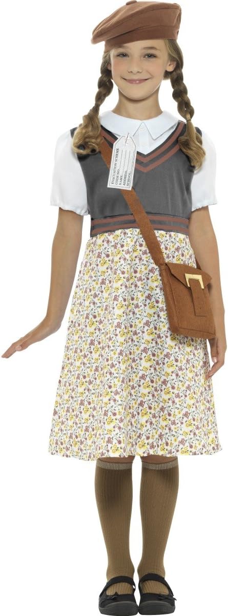 Smiffys Evacuee School Girl Costume - Children 7-9 Years 1