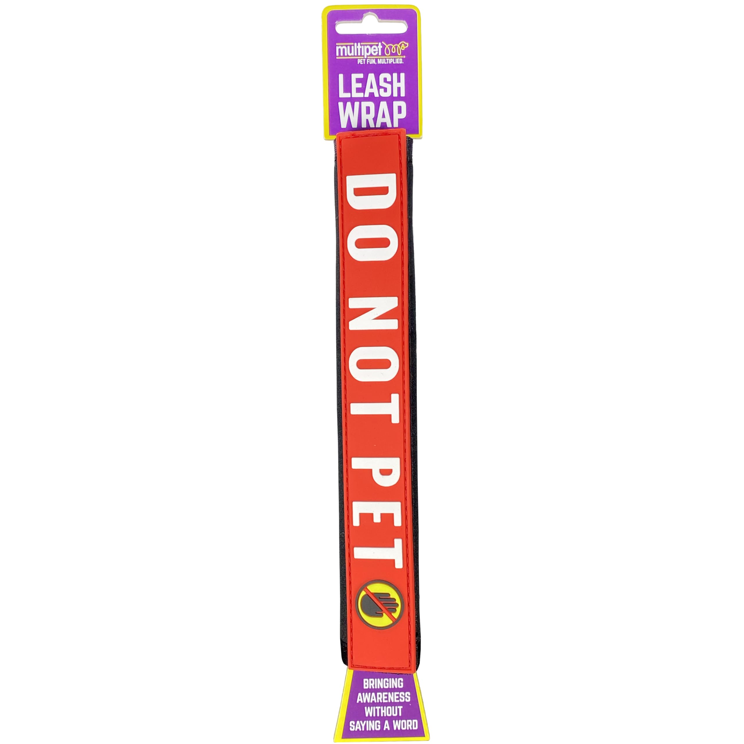 Multipet Do Not Pet Training Lead Wrap - Double Sided Nylon | Red | 6 inches