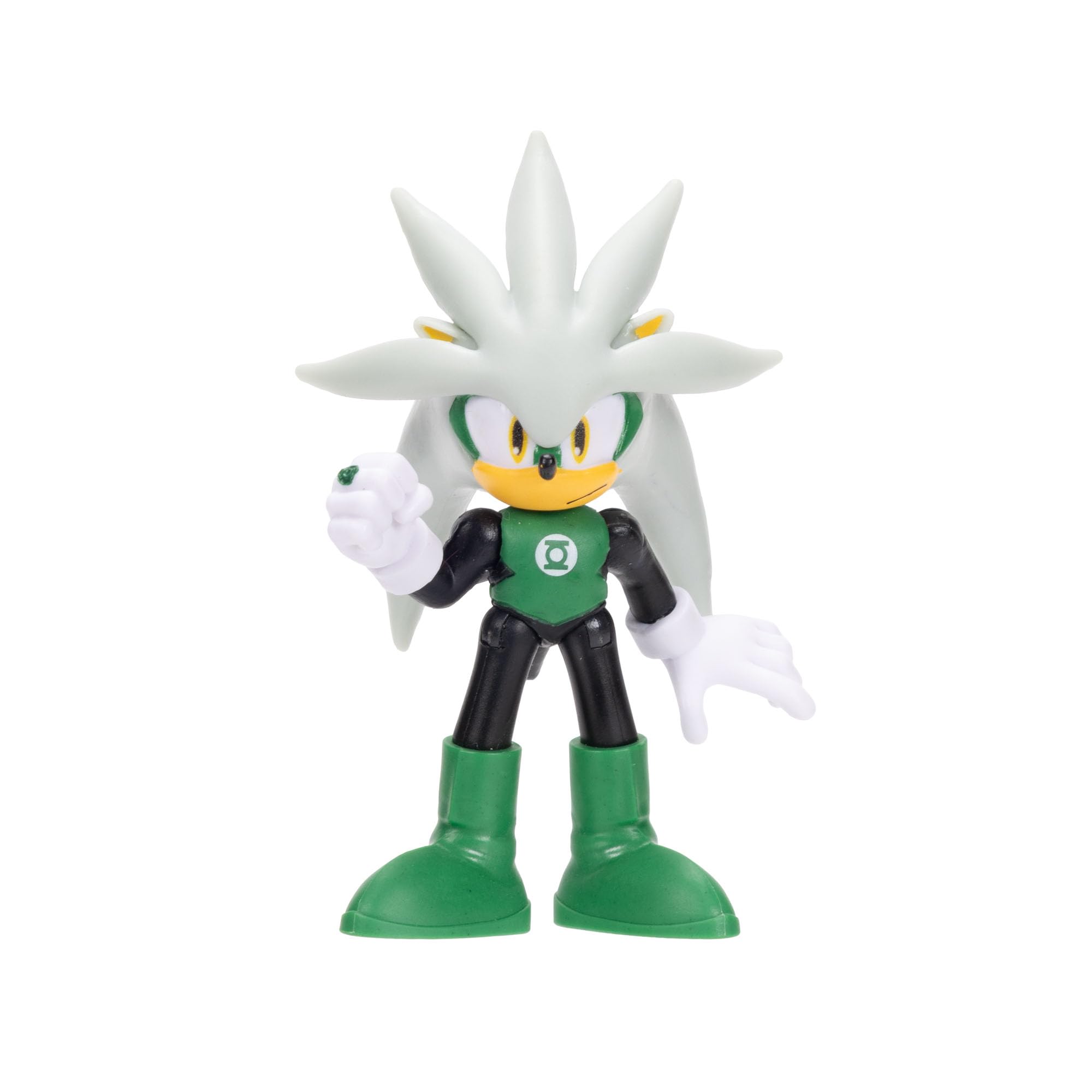 Sonic The Hedgehog DC Comics Silver as Green Lantern Action Figure - 2.5in / 6.35cm | 5 Points of Articulation 1