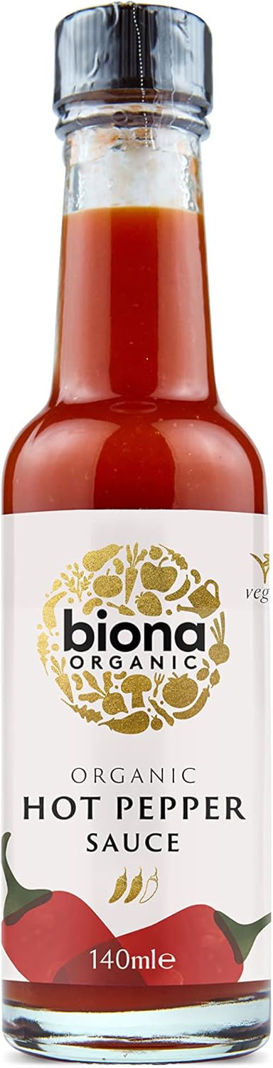 Biona Organic Hot Pepper Sauce 140ml - Gluten Free, Vegan Chilli Sauce 1