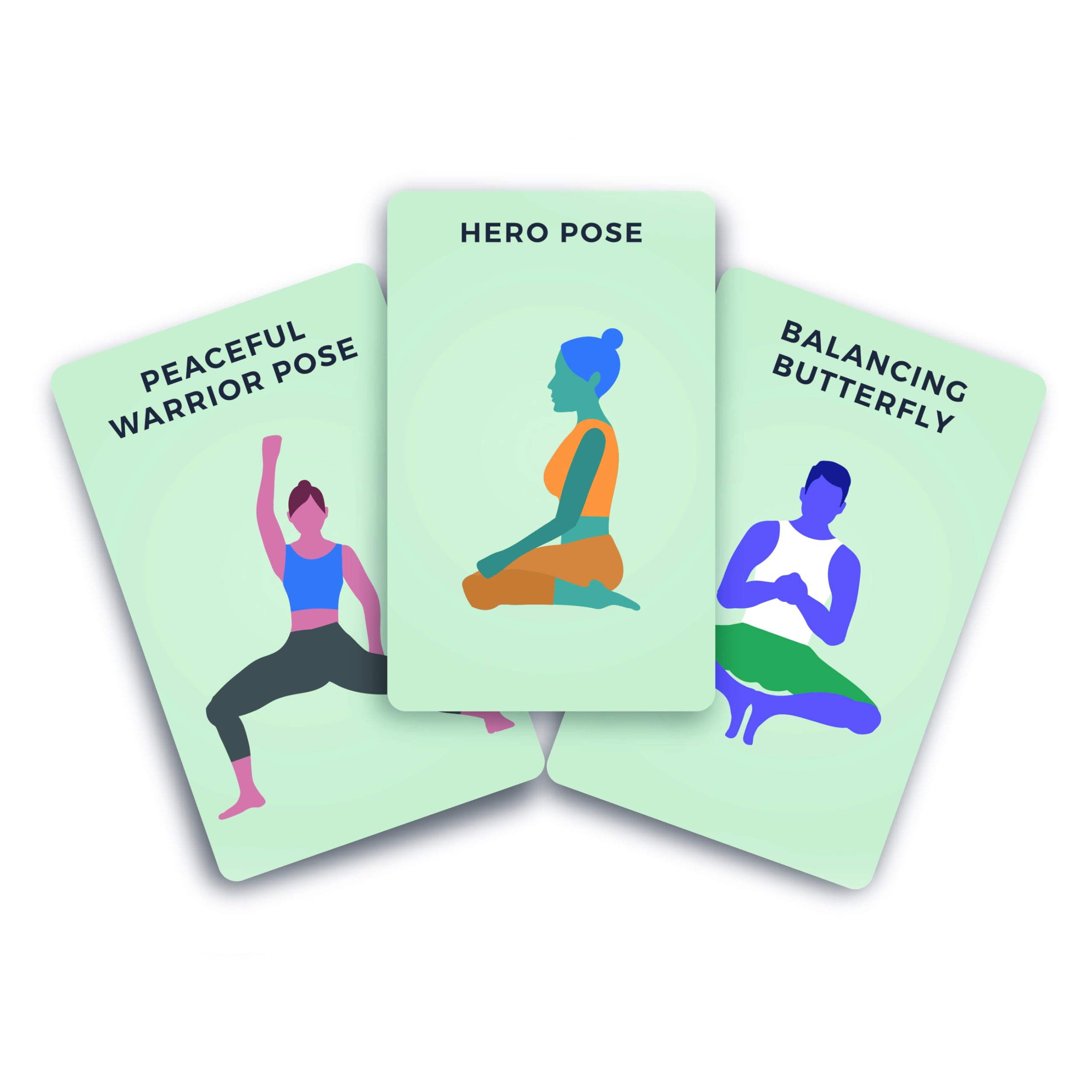 Gift Republic 100 Yoga Poses Cards - Portable Stress Relief Deck | Green | GR490055 5