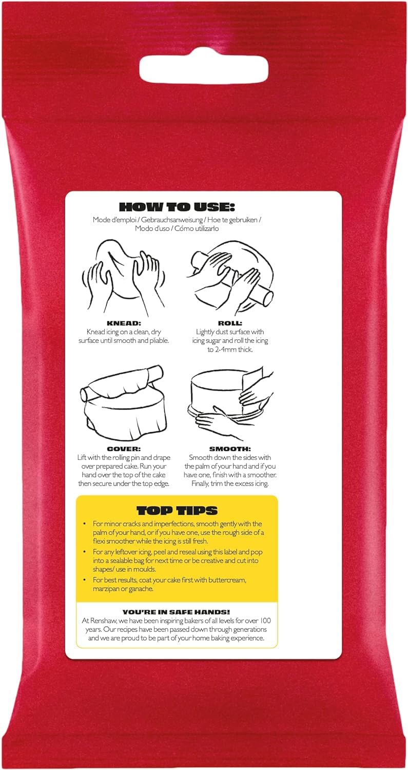 Renshaw Yellow Just Roll With It Fondant Icing - Ready to Roll, Vanilla Flavor | 1 kg 3