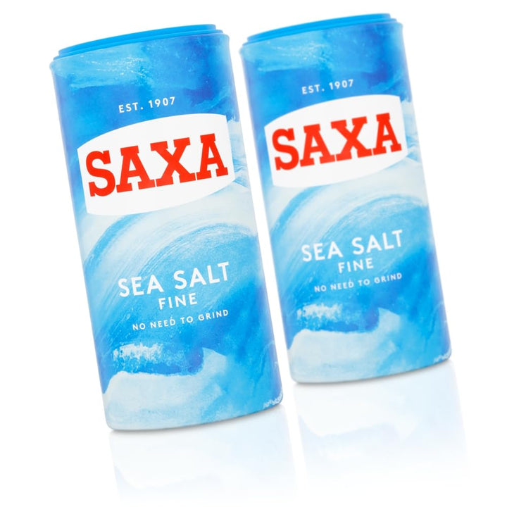 Saxa Fine Sea Salt - 350g Drum, No Need to Grind