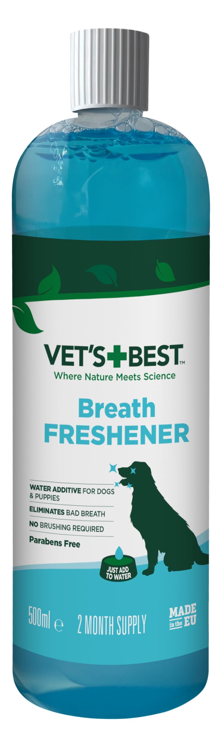 Vet's Best Breath Freshener Water Additive for Dogs - Reduces Plaque & Tartar | 500ml