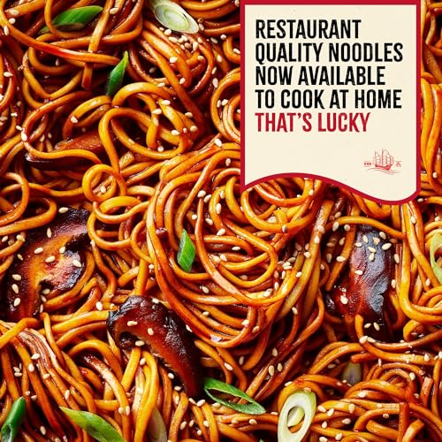 LUCKY BOAT No1 Thick Chow Mein Noodles 900G - Restaurant Quality Chinese Noodles