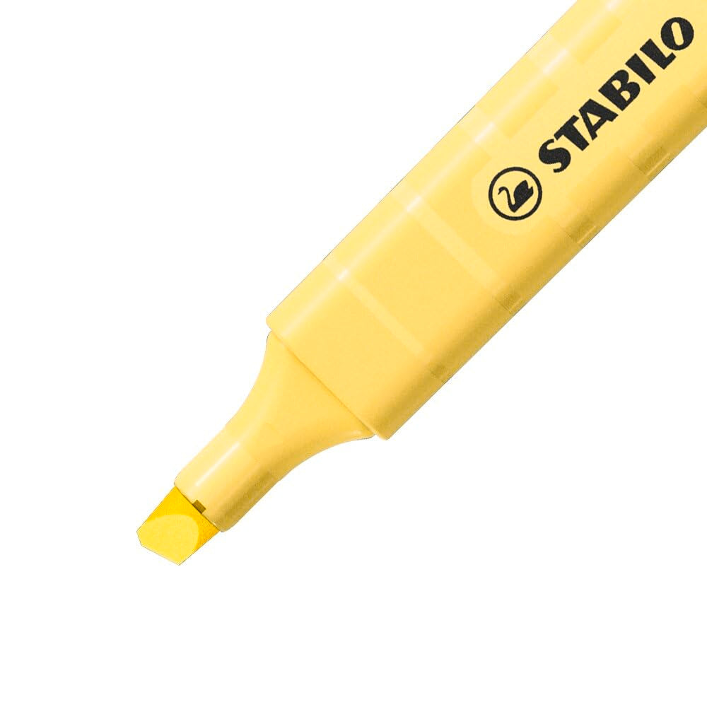 STABILO swing cool Pastel Highlighter - Pack of 6 Assorted Colours | 4 Hour Cap-Off Time | 1mm & 4mm Line Widths 3