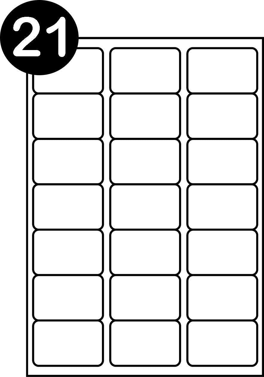 SmithPackaging A4 Self Adhesive Address Labels, 21 Labels Per Sheet, 100 Sh