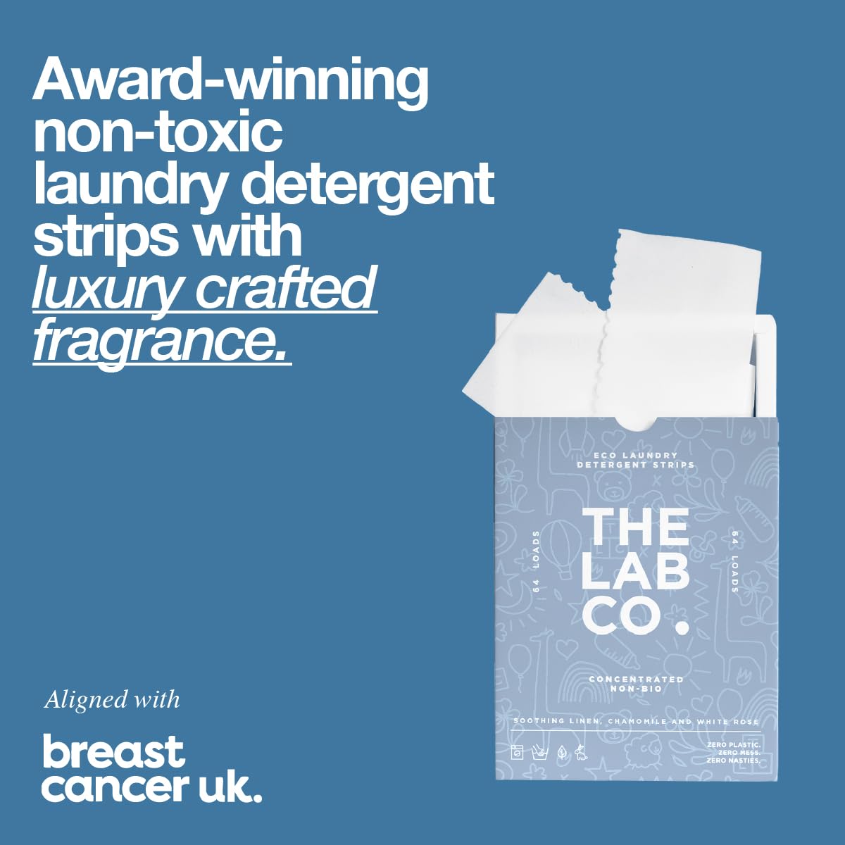 The Lab Co. Laundry Detergent Strips | Eco Ultra-Concentrate | 64 Count