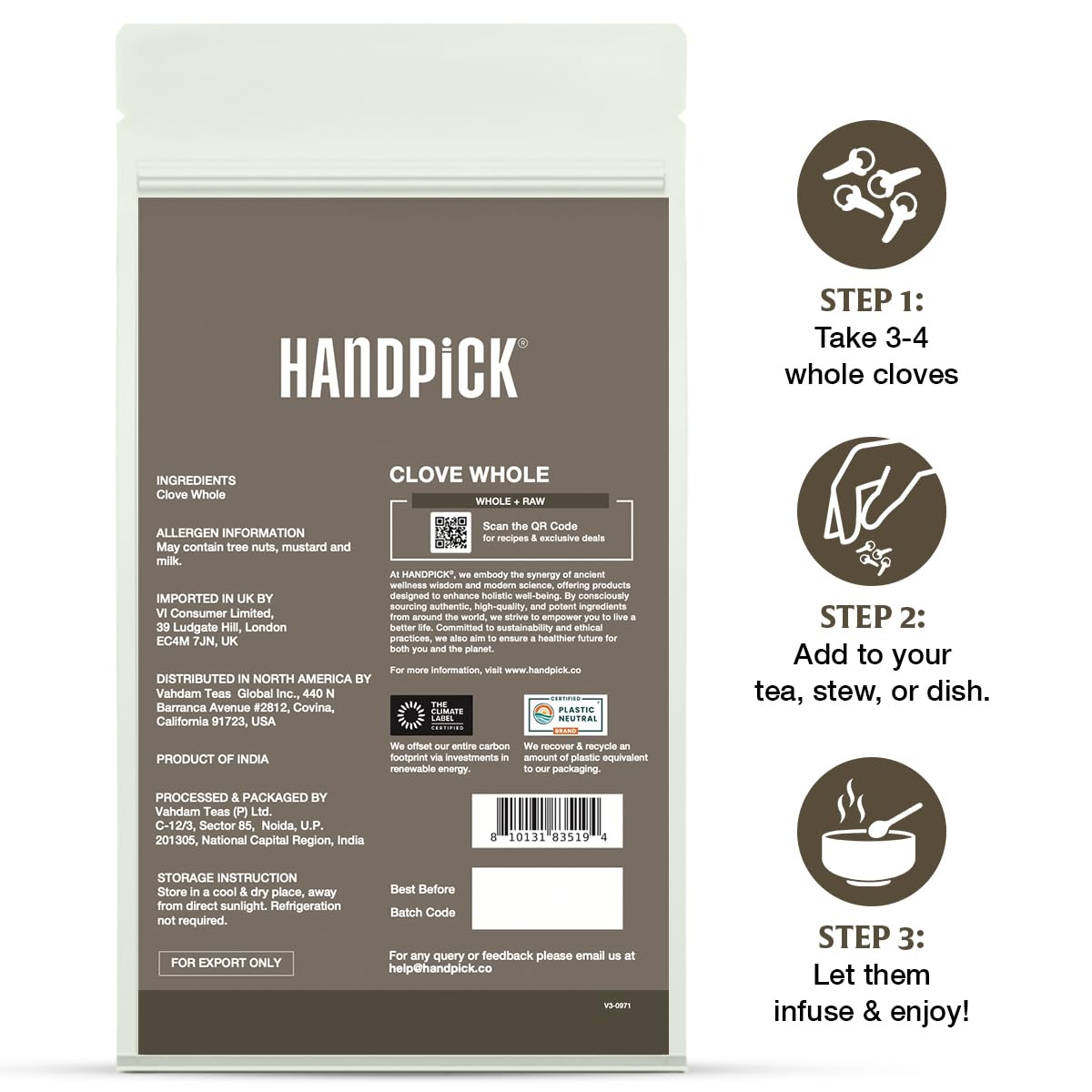 HANDPICK Whole Cloves - Premium South Indian Spice | 397g 3