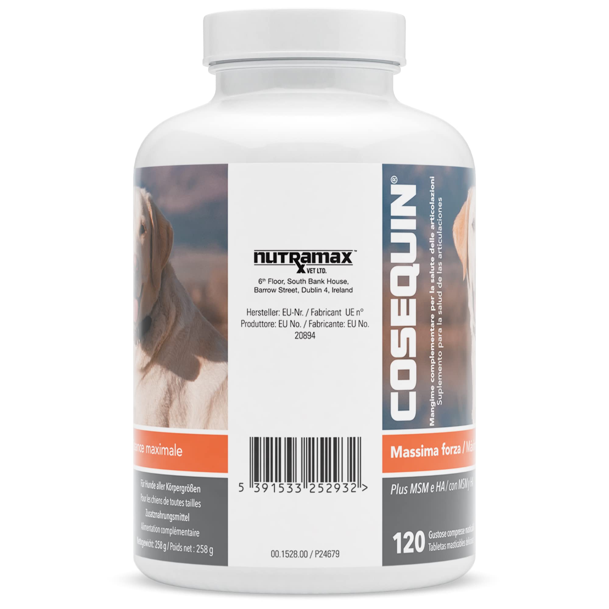 Nutramax COSEQUIN Joint Health Supplement for Dogs - Maximum Strength | 120 Count Tablets 6
