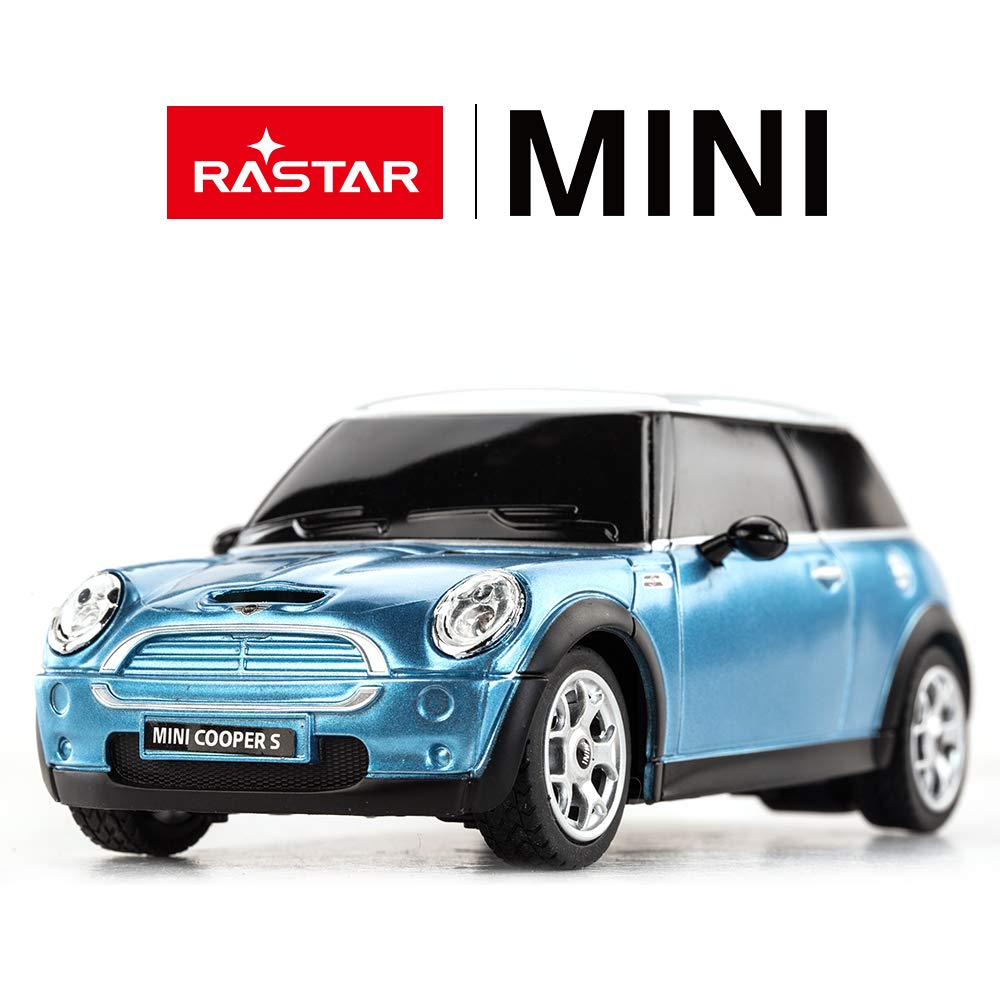 RASTAR Mini Cooper S Blue 1:24 RC Toy Car - Remote Control Vehicle for Kids & Adults 8