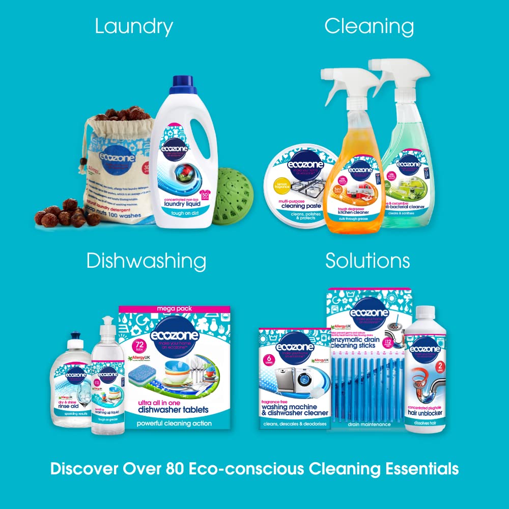 Ecozone Kettle & Iron Descaler - Removes Limescale | 3 Count Sachets | Lemon Scent 5