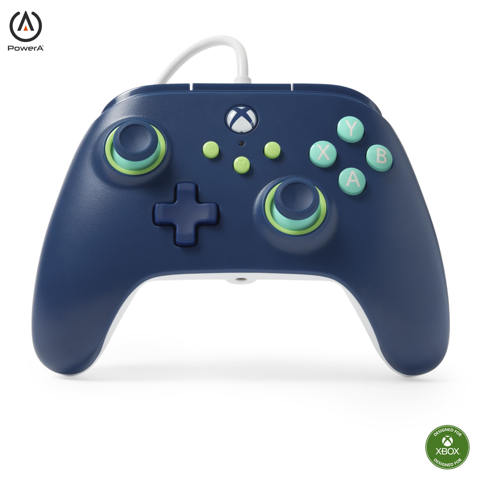 Kabelgebundener PowerA-Controller für Xbox Series X|S, Xbox One, PC – Offiziell lizenziertes Gamepad mit Dual Rumble, Impulsauslösern, 3 m langem USB-C-Kabel