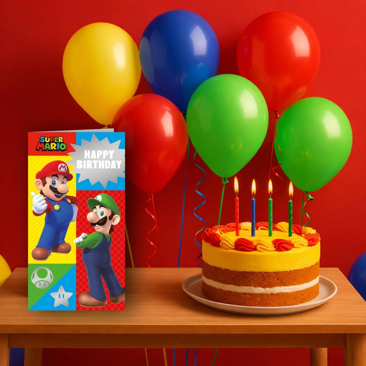 Danilo Promotions LTD Super Mario Birthday Card | Standard Size | Multi-Colour 2