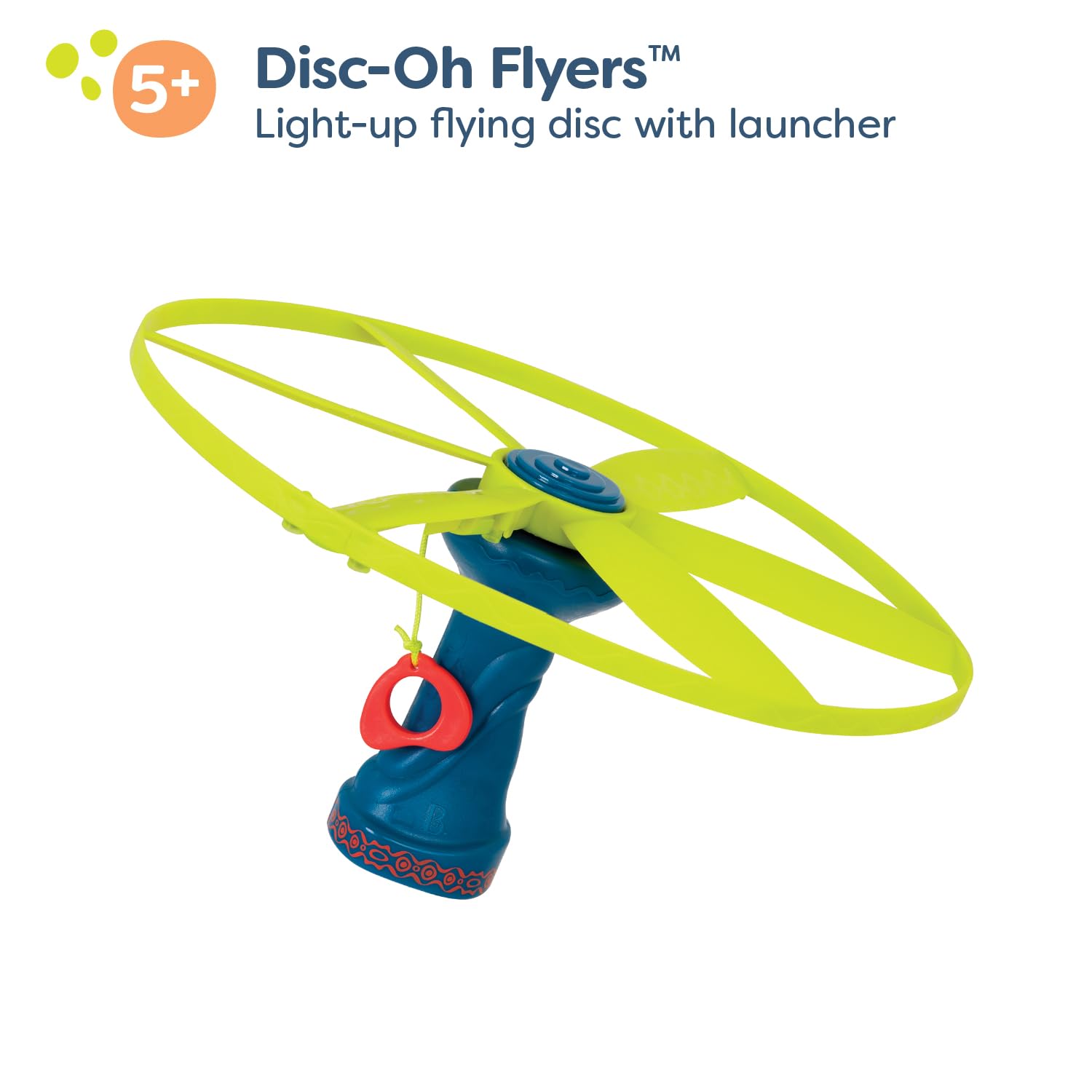 B. toys Disc-Oh Flyers Skyrocopter Boomerang - Light-Up Flying Disc Toy for Kids 5+ 5