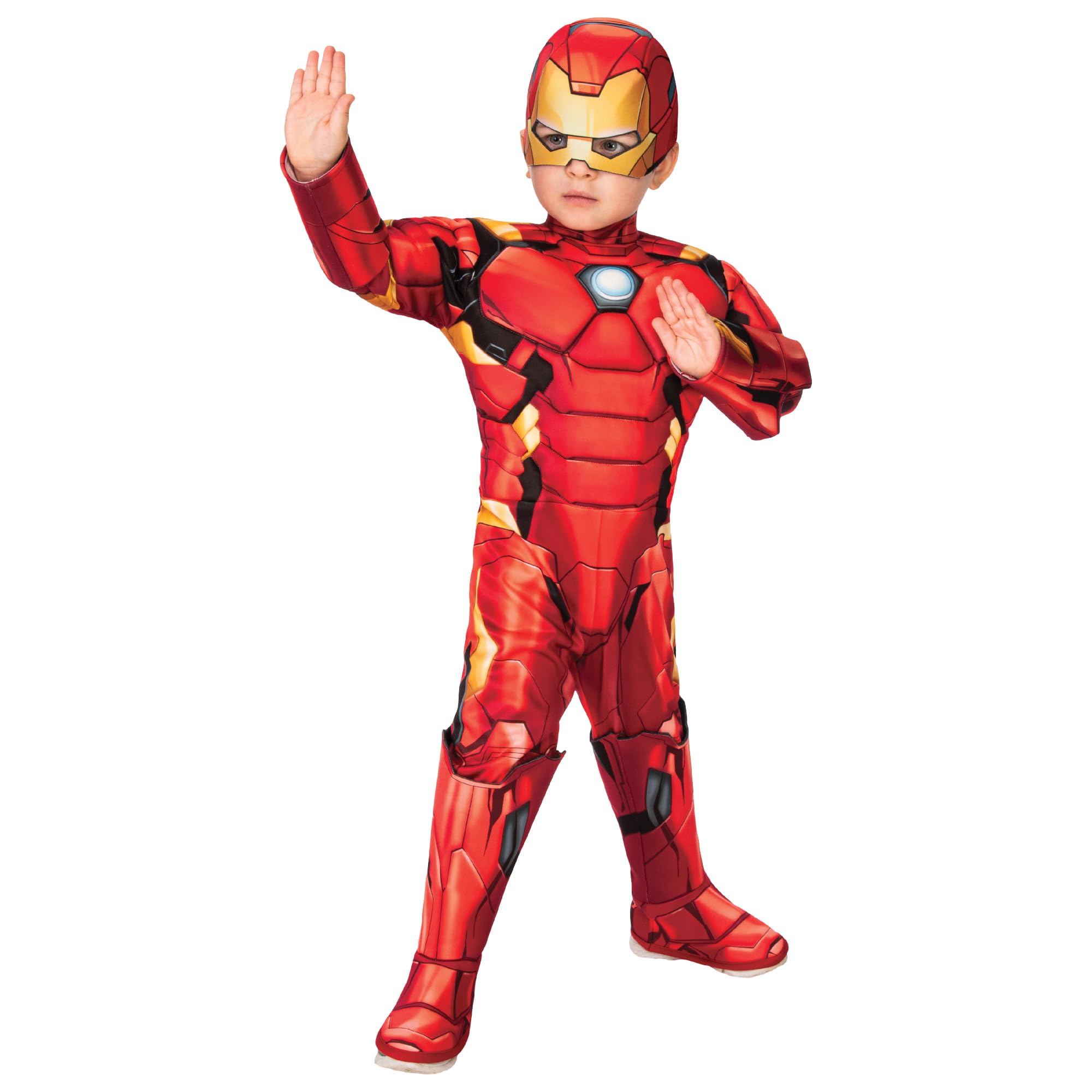 Rubies Official Marvel Avengers Iron Man Deluxe Toddler Costume - Ages 2-4 Years 1