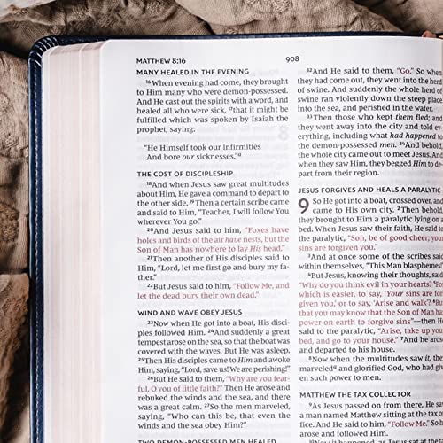 Thomas Nelson NKJV Value Thinline Bible - Large Print | Red Letter Edition | Imitation Leather 2