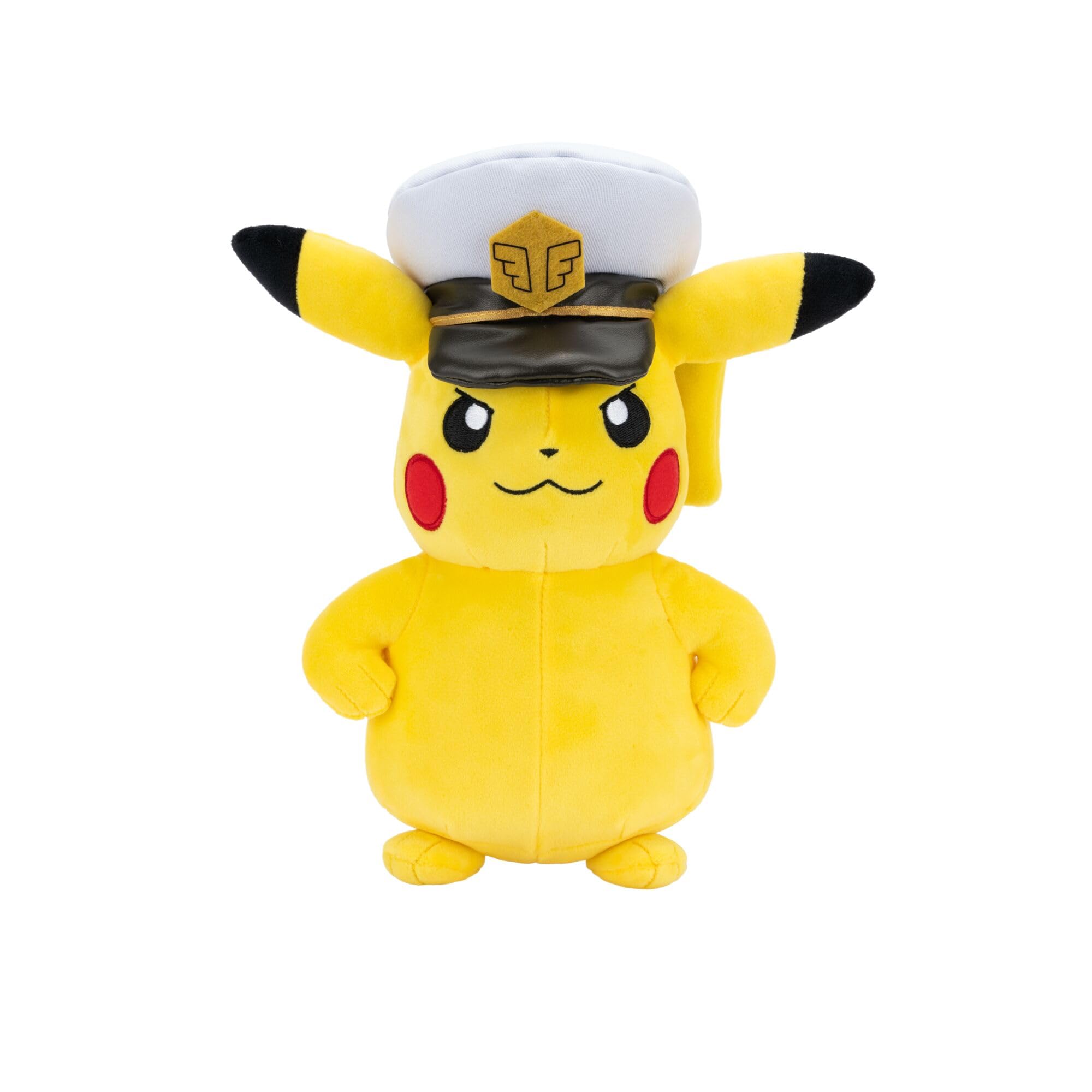 Pokémon Captain Pikachu Plush - 8-Inch Soft Polyester Stuffed Toy | Classic Edition