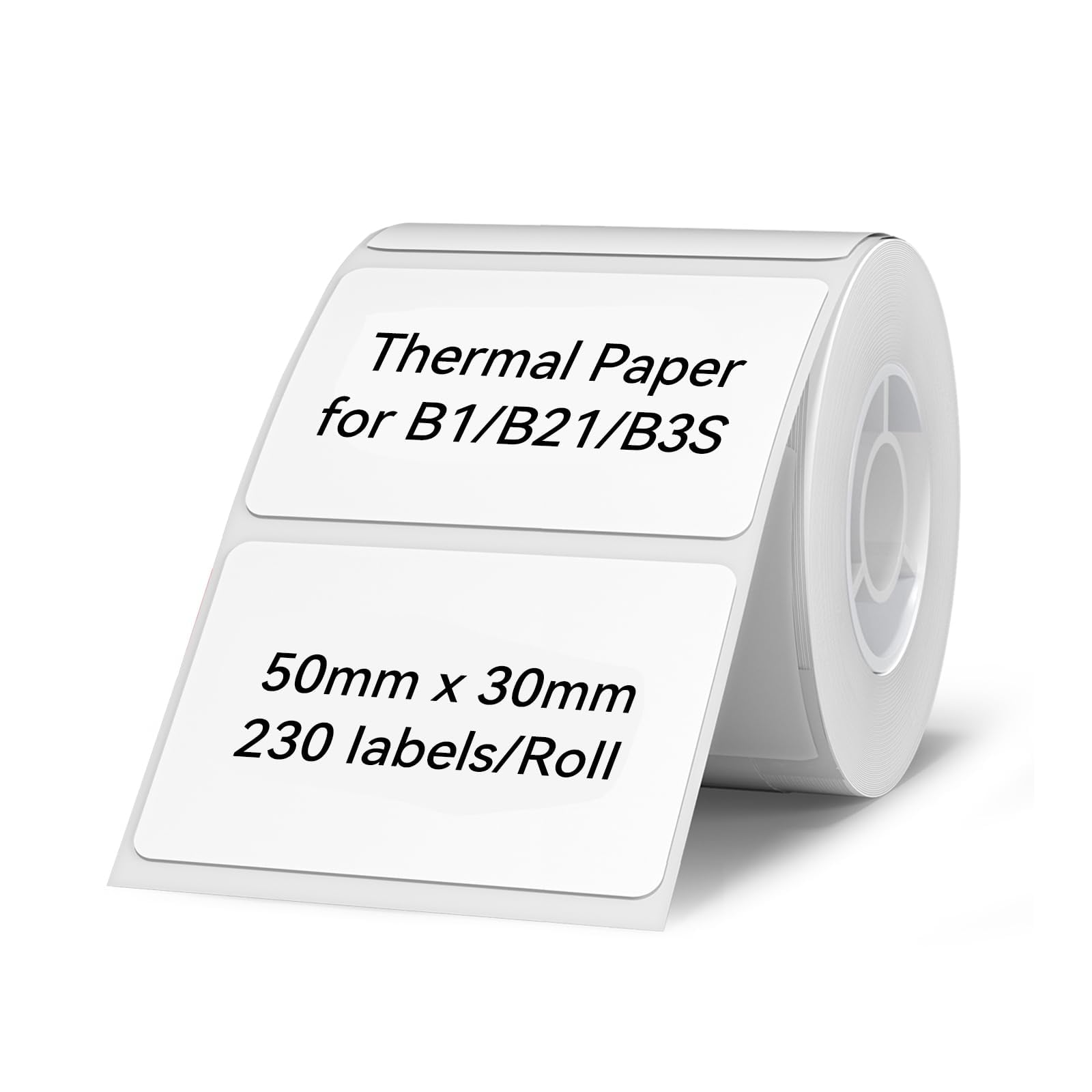 NIIMBOT Direct Thermal Address Labels - 50x30 mm White Stickers | 230 Count Roll | Waterproof & Tear-Resistant 1