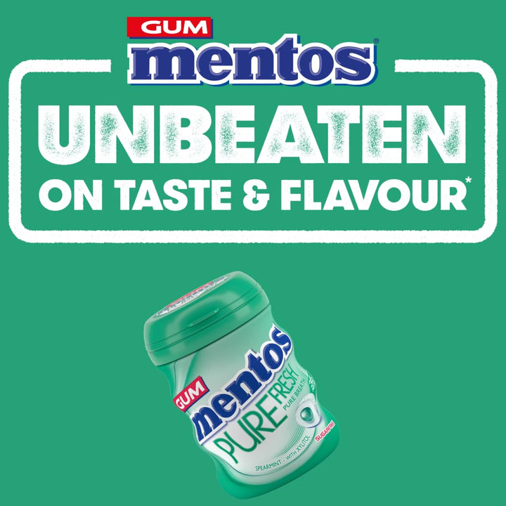 Mentos Pure Fresh Spearmint Chewing Gum 35 Pieces – Sugar-Free, Pocket-Sized, Gluten-Free