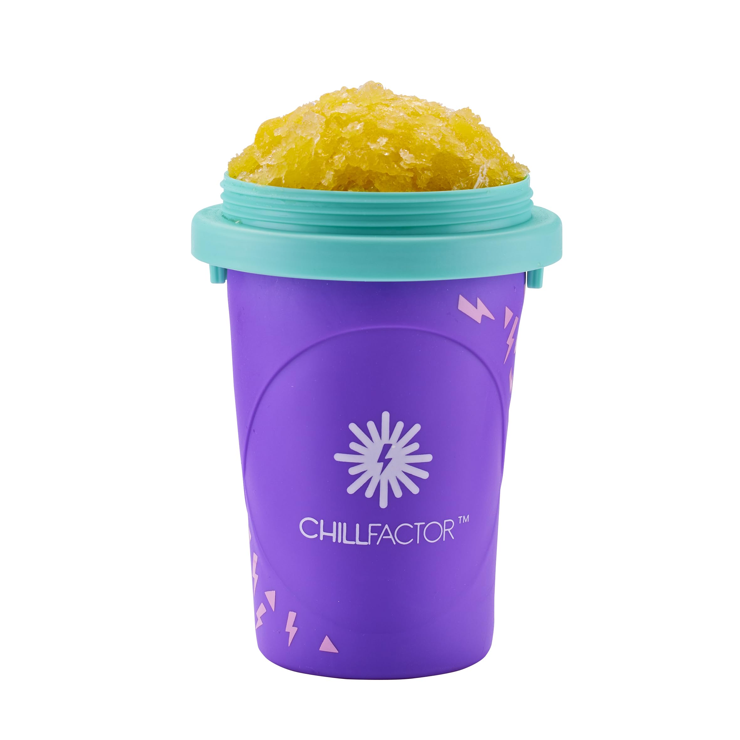 Chill Factor Colour Shock Slushy Maker - Reusable Power Purple with Rapid Freeze Technology